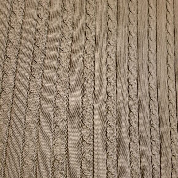 Pendleton Cable Knit Half-Zip Sweater Men's Sage Green Cotton Pullover - Picture 6 of 6